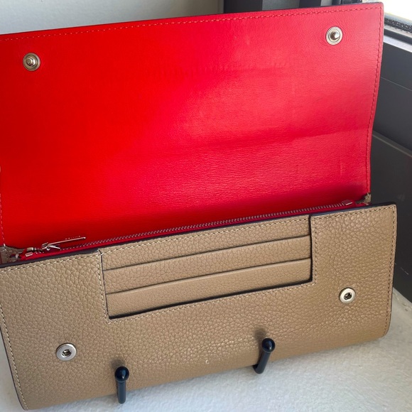 Celine Taupe Leather Wallet EUC - Picture 3 of 9